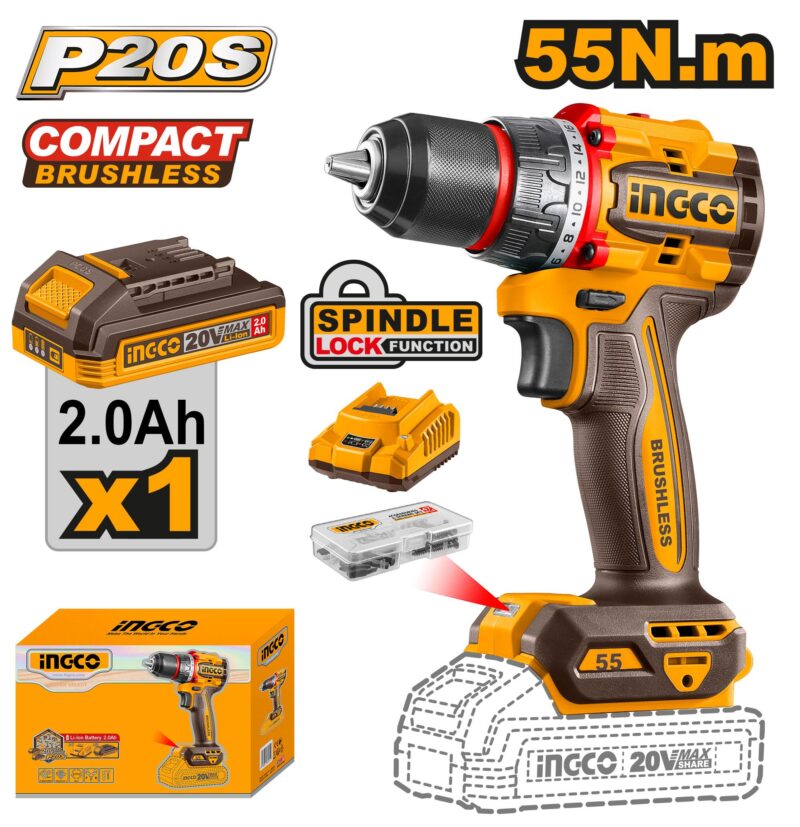 Perceuse à percussion 55NM Brushless CDLI205582