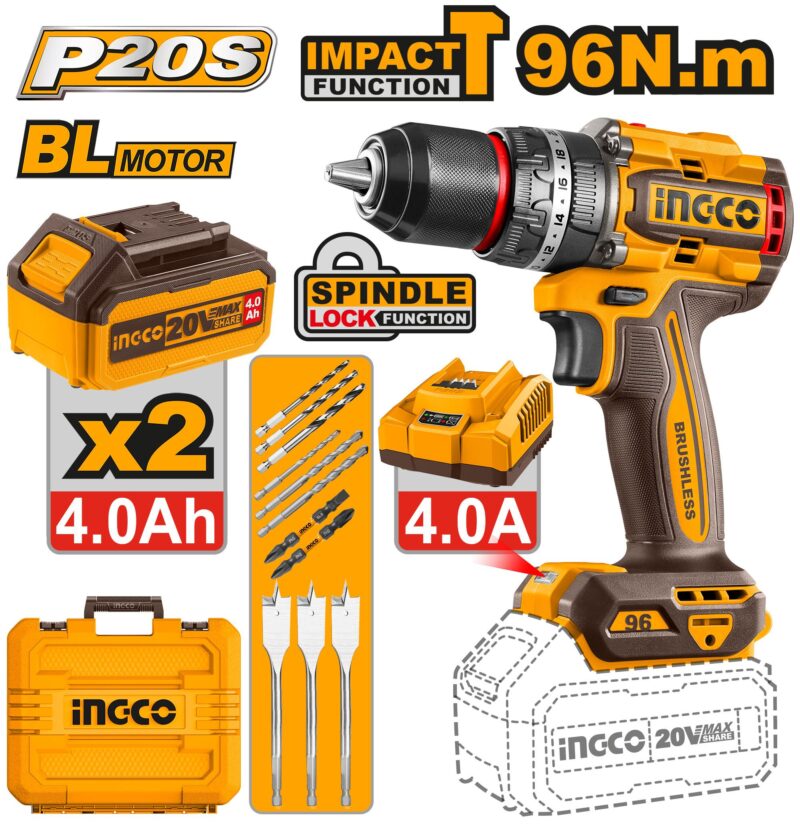 Perceuse à percussion 96NM Brushless CIDLI20968