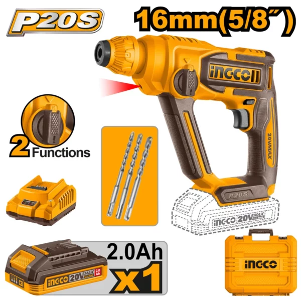 Marteau Rotatif 20V 16mm INGCO