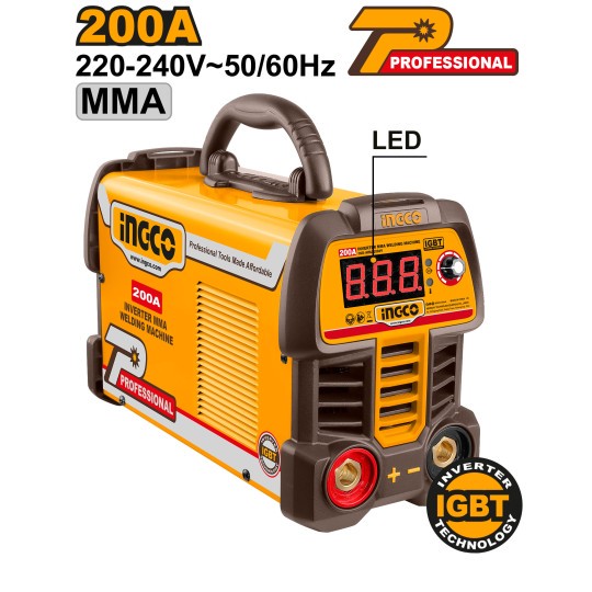 Poste soudure 200A Onduleur MMA affichage LED ingco