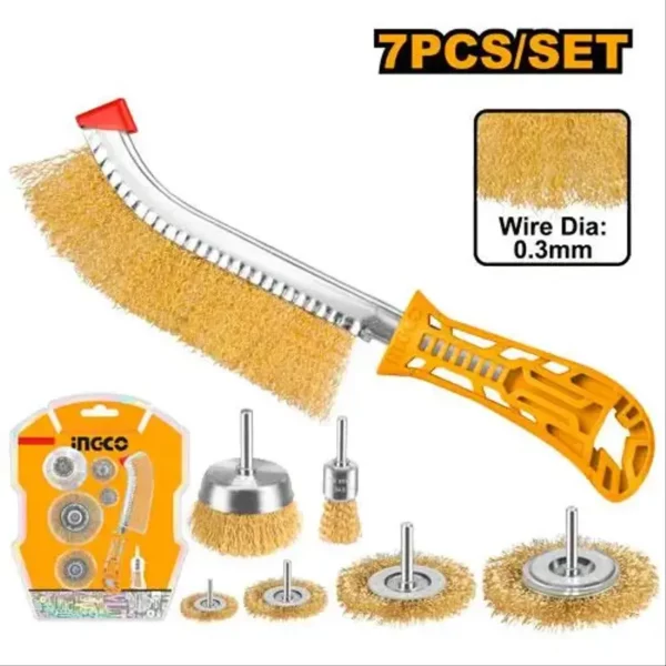 Ensemble de brosses métalliques 7 pièces
