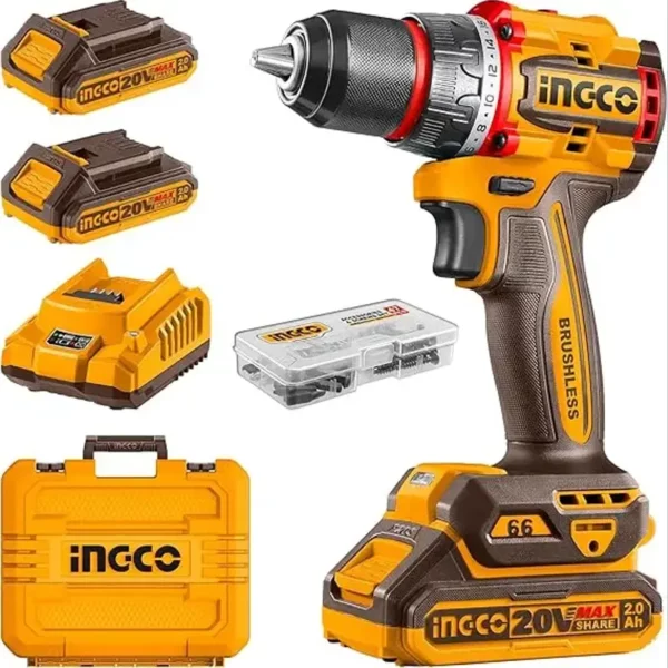 Perceuse Visseuse brushless 66NM CDLI20668 ingco