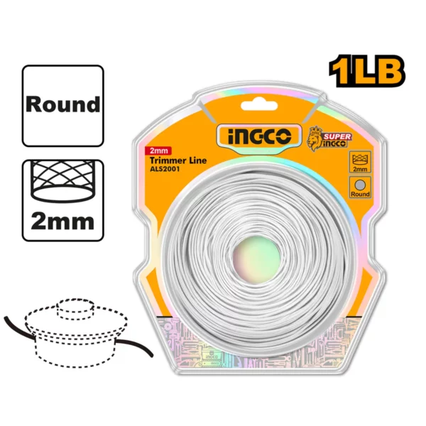 Ligne de coupe-herbe 2 mm INGCO