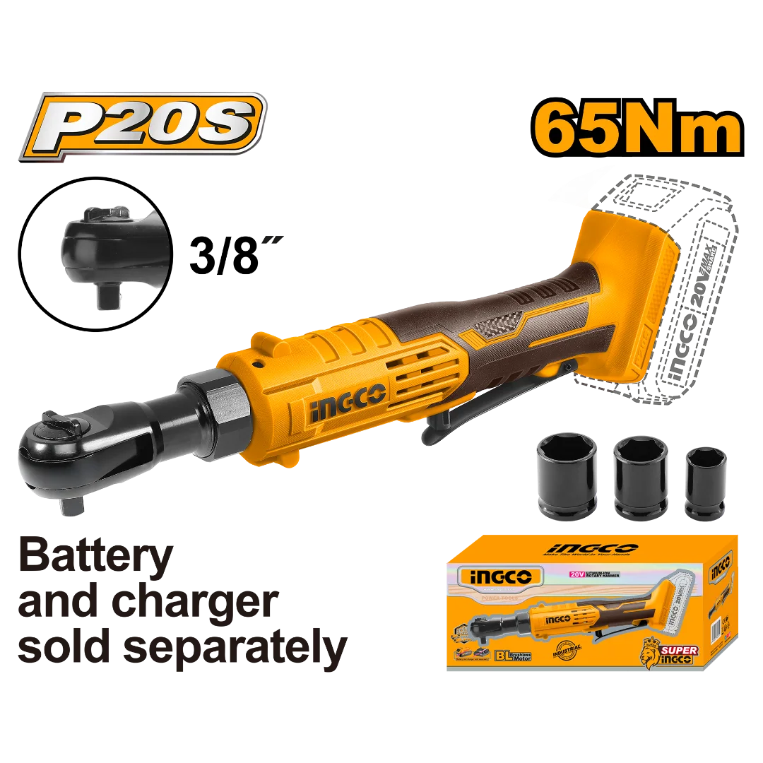 Cliquet Réversible 65Nm 20V sans batterie INGCO